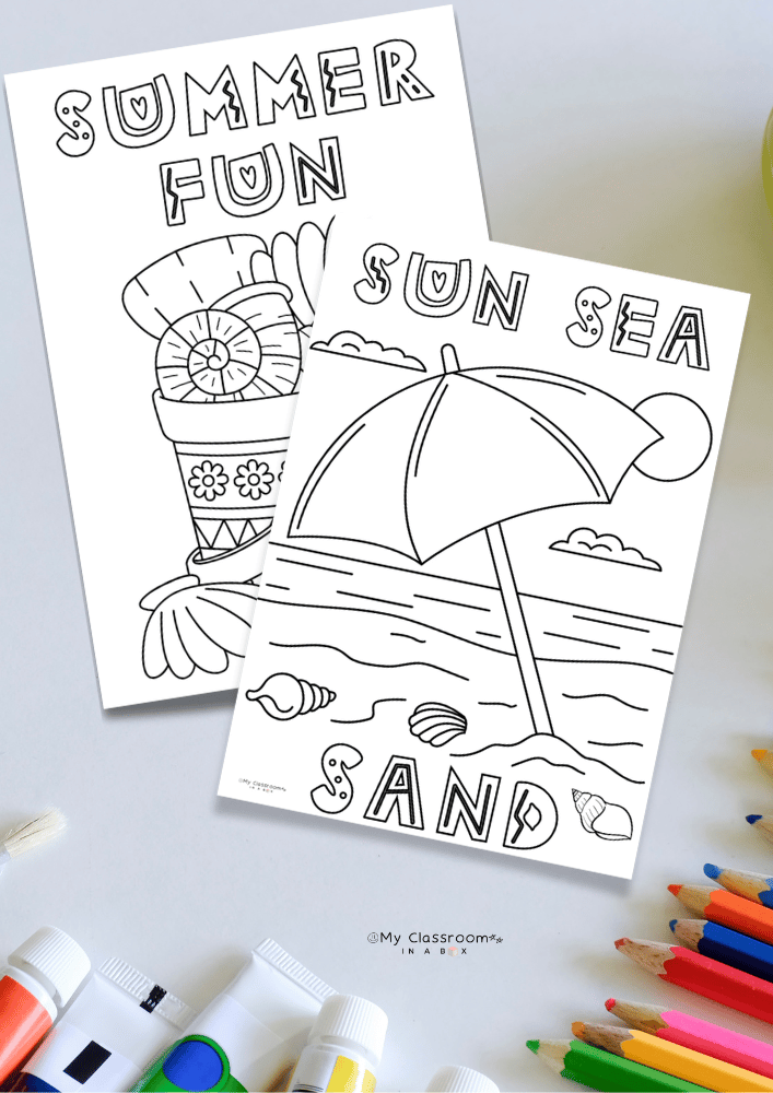 summer colouring sheet