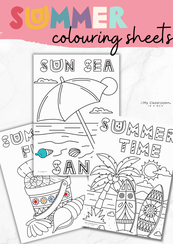 coloring sheet summer