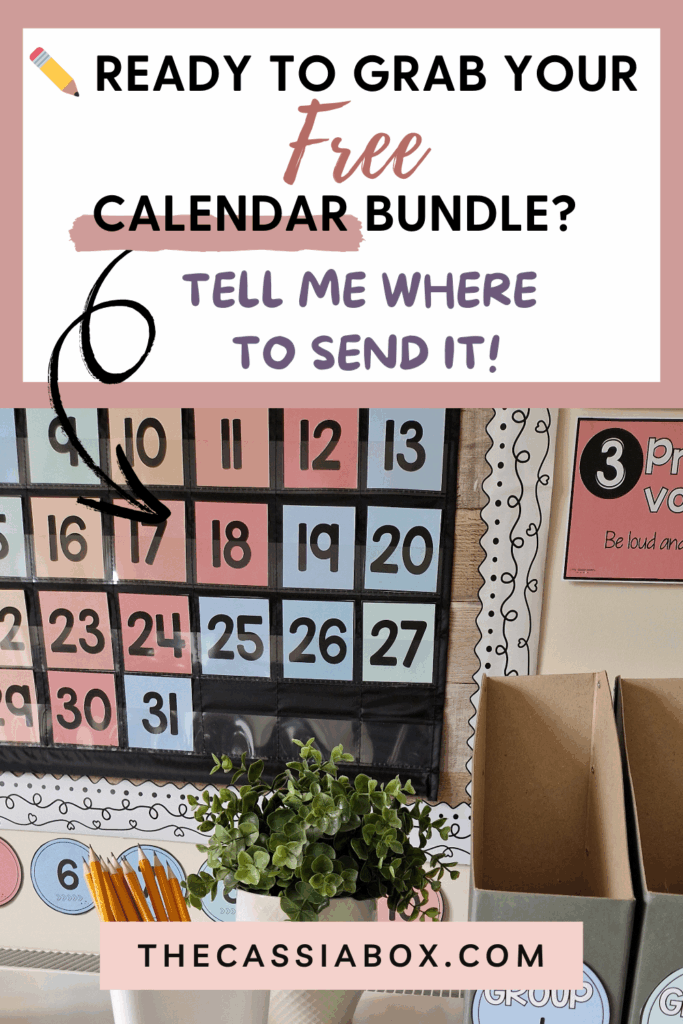 classroom calendar printable