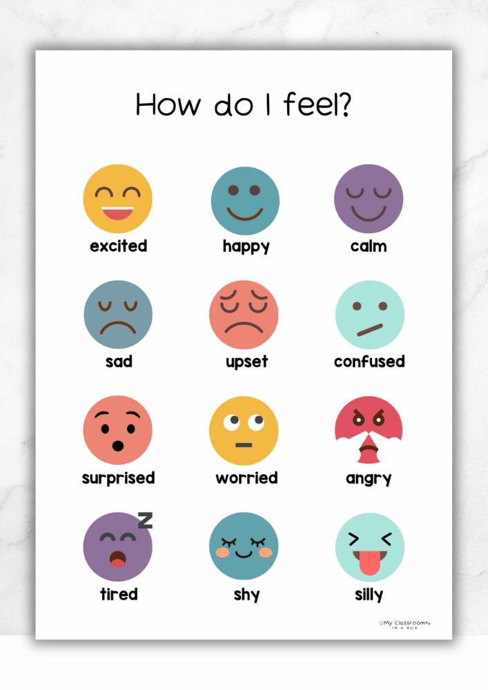 feelings chart for kids