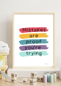 motivation poster mistakes are proof you're trying